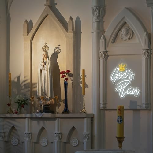Horseneon Gods Plan Neon Sign Jesus White LED Sign for Bedroom Living Room - Image 2