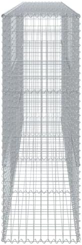 vidaXL Gabion Basket with Cover 157.5"x19.7"x59.1" Galvanized Iron - Image 6