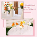 8 Pack Ceramic Bud Vase, White Ceramic Vase Modern Mini Bud Vase - Image 5