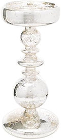 Richland Pillar Candle Holders Unique Mercury Bubble 8.5" Set of 6 by Richland