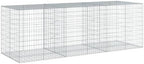 vidaXL Gabion Basket with Cover 118.1"x39.4"x39.4" Galvanized Iron by vidaXL