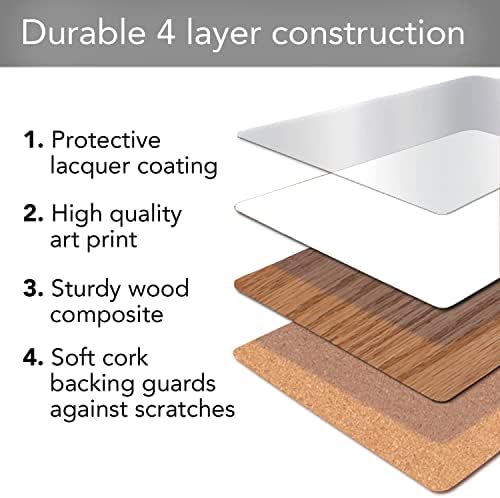 CounterArt Meadow Flower Boxed Set of 4 Premium Hardboard Placemats - Image 3