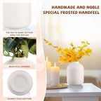 Tioncy 30 Set 3.9"*2.76" White Ceramic Bud Vases Bulk Valentine's Day Decoration Boho Wedding Centerpieces White Ceramic Vases for Dry Flowers Pampas Grass Home DIY Wedding Table Decor (Stylish) - Image 3