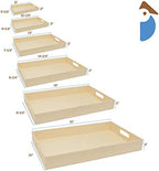 Unfinished Wood Nesting Trays with Handles, 2 Sets of 6 Trays for Crafting, Resin, Organizing, DIY Décor, and Montessori Activity, by Woodpeckers - Image 2