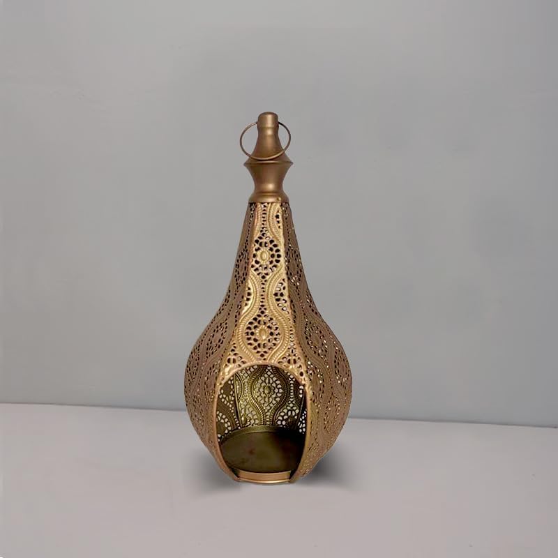 Candlestick Candle Barrels Moroccan Style Retro Lanterns Projection Lights Hollowed-Out Decorations Home Ramadan Hanging Outdoor Indoor Courtyard Porch Festival Weddings - Image 4