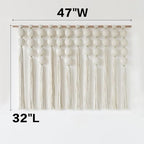 Macrame Wall Hanging Ball Boho Wall Decor Fiber Art Handmade 47"W*32"L - Image 6