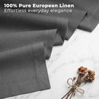 Classic Linen™ by D'Moksha, Charcoal Gray Table Runner 120 Inches Long, 100% Pure Linen, 14 x 120 Inch Table Runner for Dresser, Dining- Fall, Weddings, Outdoor Hosting - Image 2