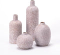 Ceramic Vase Set of 4, Classic Stone Style Small Vases Home Decorations for Table Shelf Office Centerpieces Decor by VASETOPIA