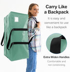 VELVETSURE 6 Pack Heavy Duty Large Moving Bags W/Backpack Straps - Strong Handles & Zippers, Storage Totes For Space Saving, Fold Flat, Alternative to Moving Box and Storage Bin, Teal - Image 4