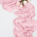 20 Pack Pink Table Runner 10Ft Cheesecloth Table Runner Boho Gauze Table Runners Romantic Long Sheer Fabric Cheese Cloth Table Runners for Wedding Party Bridal Shower - Image 5