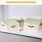 Foyego Cup and Mug Storage Box, Beige, 2 Pack - Image 5