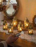 Romadedi Vintage Gold Mini Lanterns for Wedding Centerpiece, Pack of 20 - Image 2