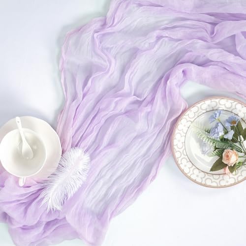 12 Pack Lilac Purple Cheesecloth Table Runner 23 x 120 Inch 10Ft - Image 6