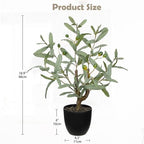 Briful Small Faux Olive Tree with Black Pot for Tabletop - Image 2