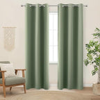 KOUFALL Narrow Window Curtains Drapes for Bedroom,Blackout Unisex Kids Curtains,38 in Wide x 84 Inch Long,2 Panels,Sage Green by KOUFALL