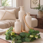6 Pcs Rustic Farmhouse Coffee Table Decor Set for Living Room, White - Image 6