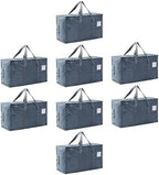Moving Bags Heavy Duty Extra Large, Moving Boxes, Moving Supplies Essentials,Storage Bins with Lids, Plastic Packing Totes, Storage Bags for Clothes with Handles & Zippers(Grey, 8 Pack) by Unknown
