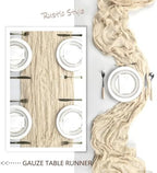 12 Pack 35 x 120 Inch Beige Table Runner Cheesecloth - Image 6