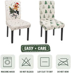 Christmas Chair Covers Set of 6 Gingerbread Xmas Tree Parsons Slipcovers - Image 6