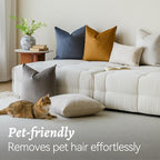 a moment Waterproof Throw Pillow Covers Set of 4,20x20 Inch Outdoor Stain Resistant Pet Friendly Pillowcases Cushion Covers for Patio Sofa and Living Room,Blue - Image 5