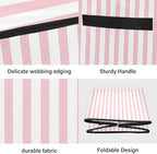 YETTASBIN Pink Stripes Large Christmas Ornament Storage Box with Zipper & Adjustable Dividers, Storage Container with Lid & Handles for 64 Holiday Ornaments 3-Inch, 13 x 13 Inch - Image 3