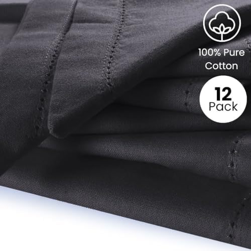Hemstitch Cloth Dinner Napkins Cotton Set of 12 - Soft Durable Washable - Ideal for Farmhouse Parties Wedding Christmas Easter - Perfect Everyday Use Table Cloth Napkins 18x18 Grey - Image 2