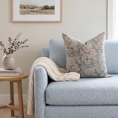 Linen Throw Pillow Covers 20x20 inch Gray Decorative Pillow Covers for Living Room, Bedroom - Image 7