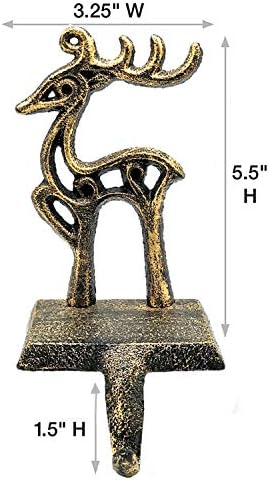 4 Pieces Reindeer Christmas Stocking Holder Christmas Hooks Skid Mantel Hooks Hanger for Fireplace Free Standing Christmas Decorations - Image 2