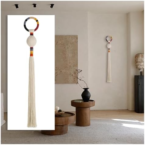 Nashibowu Large Macrame Wall Hanging 39.4“L, Modern Wall Decor Woven Tapestry Boho Chic Decor Contemporary Fiber Art, for Home & Commercial Living Room Bedroom Shops Guesthouse Yoga Spa Room - Image 7
