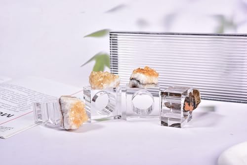 Citrine Cluster Napkin Rings Glass Base Dining Table Decor - Image 6