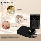 40 pcs paper boxes 9 x 9 x 3.5 cm, black luxury gift storage, jewelry gift storage box for earrings necklaces bracelets rings - Image 4
