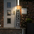 Welcome Sign for Front Porch, 45"×9" Welcome to Our Home Sign Strength Durability, Outdoor Welcome Sign Wooden Frame Weight Light for Farmhouse Wall Hanging Decoration (White) by Unknown