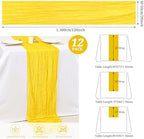 12 Pack Yellow Cheesecloth Table Runner,20x120 in Table Runner - Image 2