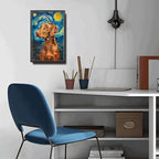 Metal Sign Tin Sign Vintage Wall Art Vizsla Starry Night Vizsla Elegant Vizsla in Night for Home Forest and Seasonal Celebrations Rustproof Aluminum 8×12 Inches with Metal Frame - Image 5