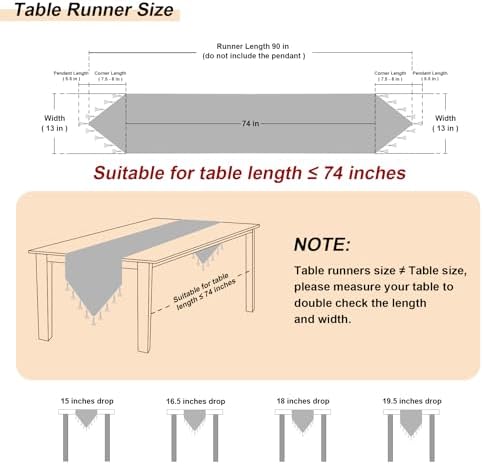 Loom and Mill Luxury Damask Patchwork Table Runner 90 Inches Long, Blue - Image 2