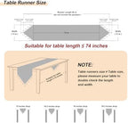 Loom and Mill Elegant Damask Jacquard Table Runner 13x90 inch, Beige Gold - Image 2