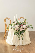 Ling's moment 2 Pack Dusty Rose Floral Garland Wedding Arch Flowers - Image 2