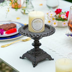Sungmor Cast Iron Pillar Candle Holder-Rustic Style 5.9in Tall Candle Stand - Image 3