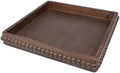 Hrastany Square Wood Decorative Serving Tray, 15"*9" Retro Brown by Hrastany