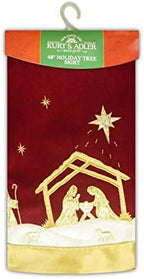 Kurt S. Adler TS0233 Tree Skirt, Red, Gold, 20.50l x 12.50w x 10.00h - Image 2
