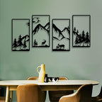 DUOOLN Metal Mountain Scene Wall Decor, Forest Line Drawing Art Sculpture - Image 6
