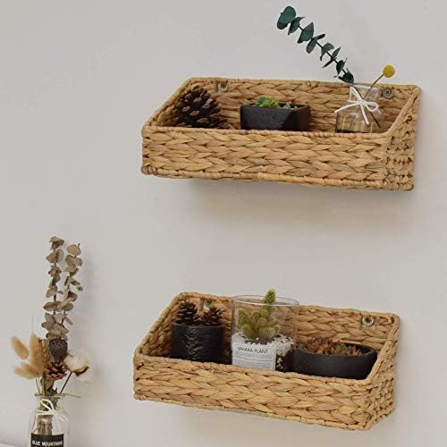 StorageWorks Woven Wall Baskets for Storage, Hanging Basket with Hooks - Image 2