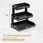 HOLANA Acacia 3 Tier Fruit Basket, Easy Assembly, Versatile Use (Black) - Image 2
