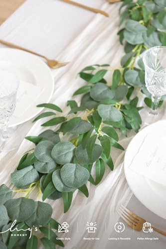 Ling's Moment Artificial Eucalyptus & Willow Garland, 5.9ft, 1pcs - Image 3