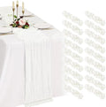 18 Pack Cheesecloth Table Runner 10FT Ivory White Table Runner Boho Gauze Cheese Cloth Table Runners Long Rustic Sheer Table Decorations for Wedding Party Baby Bridal Shower Birthday Holiday Spring by Showgeous