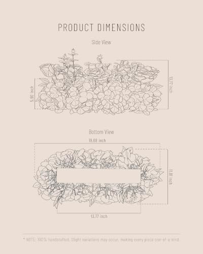 18inch Aisle Flower Garland Centerpieces, White Rose & Sakura Artificial Flowers for Wedding Arch, Backdrop, Reception Table Decor - Floral Runner for Ceremony Pathway & Bridal Suite - Image 6