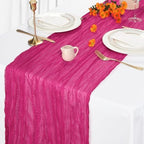 12 Pack 35 x 120 Inch Hot Pink Table Runner Cheesecloth 10Ft - Image 4