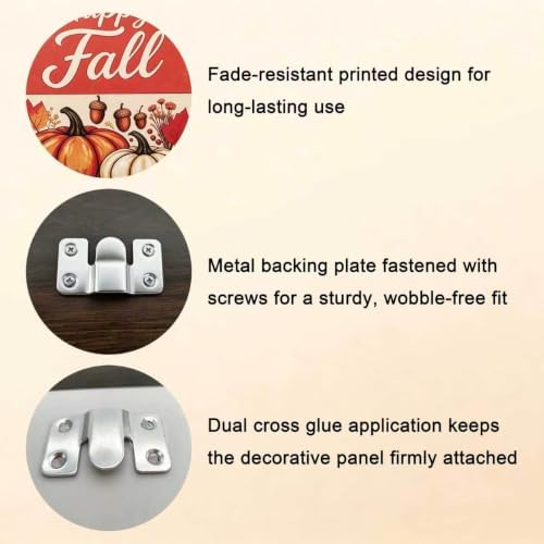 Interchangeable Welcome Sign Seasonal Front Door Wooden Hanging Decor - Image 4