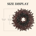 Agusbagli 28’’ Artificial Cimicifuga Fall Wreath for Front Door, Fall Decor - Image 6