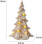 Cynkeyee Gingerbread Christmas Decorations Tree - Christmas Decoration Indoor with Lights Party Decorations Xmas Decor for Women Table Centerpiece 6.5x4.5x10 Inch - Image 3